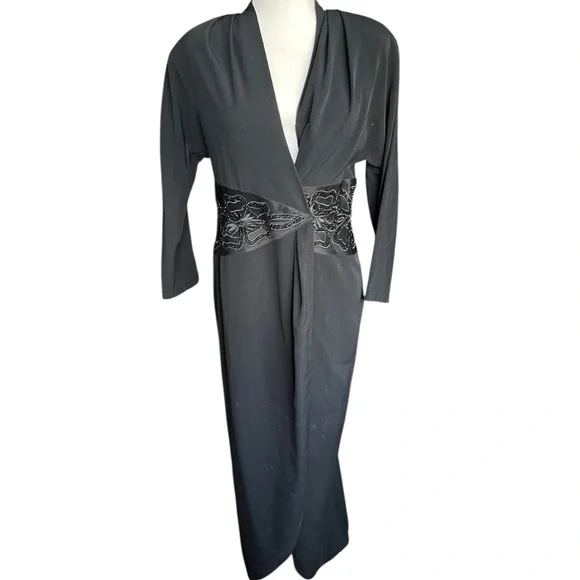 Vintage Daymor Couture Wrap Dress | Beaded Waist Detail | Size 8 - Picture 1 of 8
